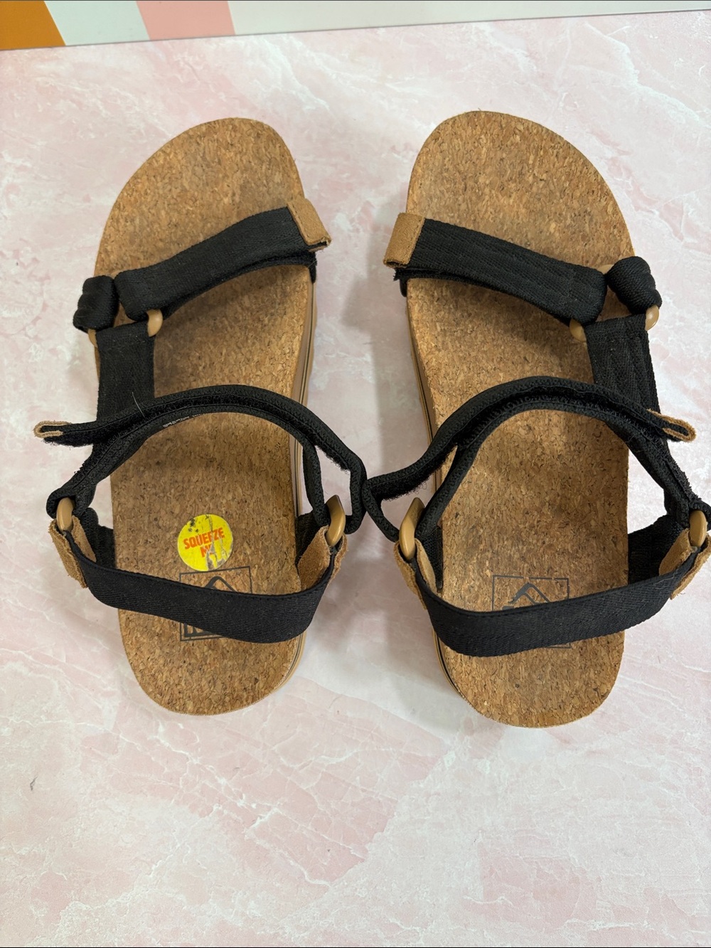 Reef Women’s Black and Tan Platform Sandals - Picture 5 of 7